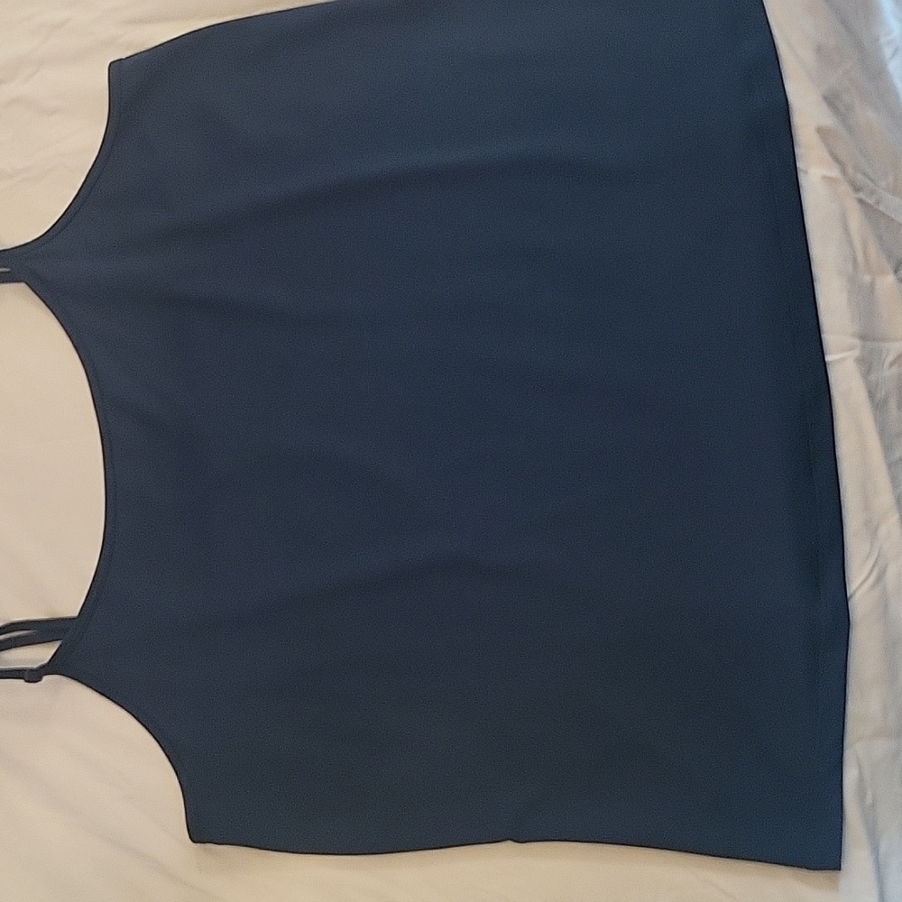 Spaghetti Strap Tank Top- Deep Sea Blue